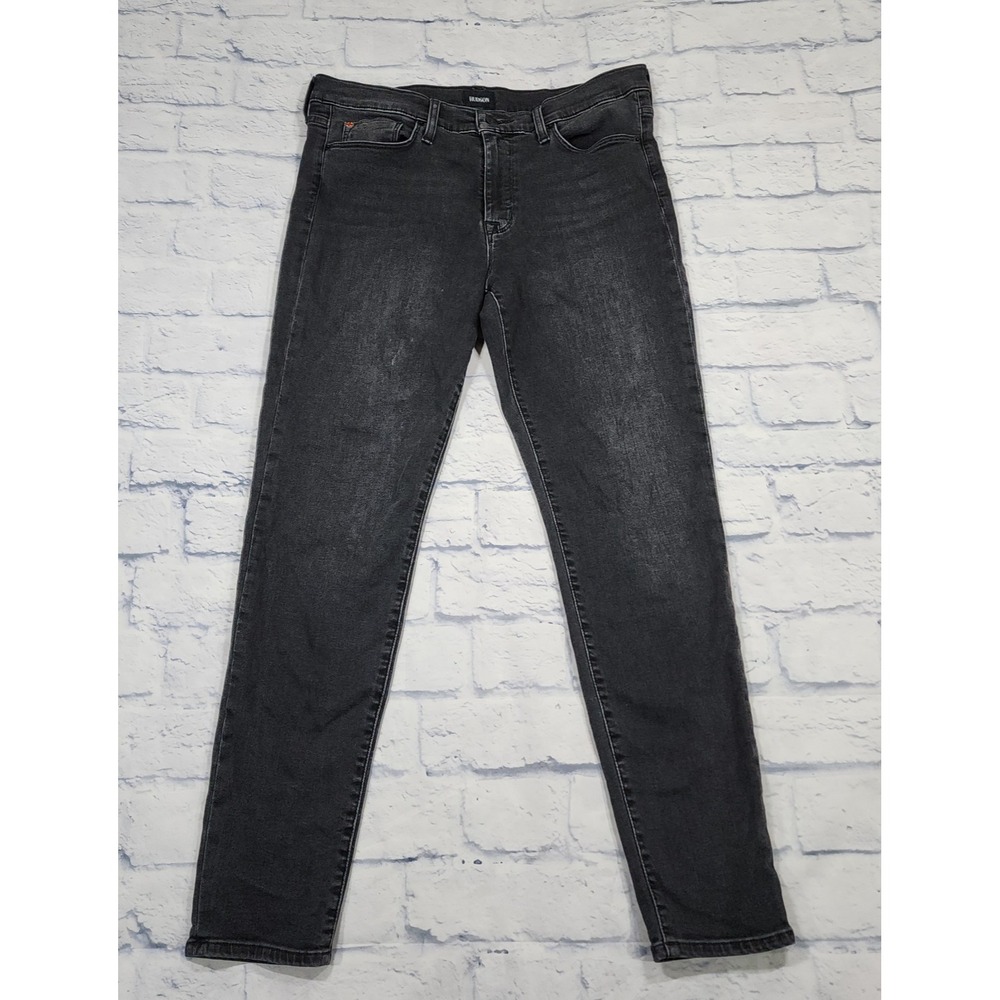 Hudson WOMENS SIZE 31 Jeans Natalie Mid Rise Super Skinny Ankle Jeans Black